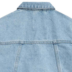 Veste en jean pour homme et femme, style streetwear japonais, vert et blanc, 100% coton, toile tricotée, coupe-vent, respirante, écologique, pour l'hiver - Product Image 4