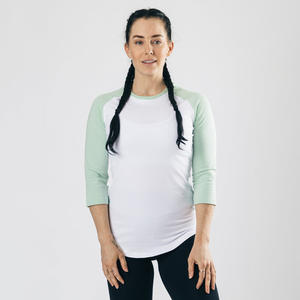 T-shirt décontracté pour femme de haute qualité, personnalisé, à manches 3/4, 100% coton, coupe ajustée, respirant, broderie, manches trois quarts, pour tous les jours - Product Image 1