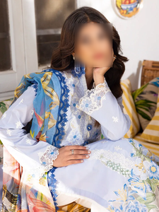 Nuevo Shalwar Kameez de Poliéster/Algodón para Mujer, Estilo Moderno con Bordado, Cuello en Contraste, Cuello en V Midi, Transpirable - Product Image 4