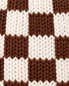 Gorro de punto personalizado con diseño de tablero de ajedrez marrón y blanco, gorro de invierno cálido con puño, gorro de punto acrílico suave, unisex, estilo urbano. - Product Image 5