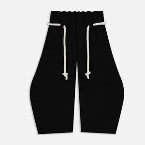 High Quality French Terry Cotton Oversized Baggy Sweatpants Custom Straight Curved Striped <b>Trousers</b> with <b>Drawstring</b> Rope - Product Image 2