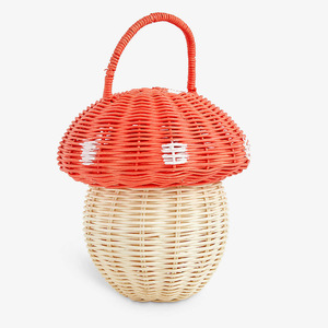 Cesta de mimbre trenzada para juguetes de simulación para bebés, cestas de almacenamiento de ratán, bolso de mano de colores para niños - Product Image 6