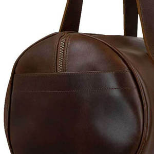 Sac de voyage en cuir de luxe pour homme, grand format, très résistant, style classique, pour le week-end, marron foncé, style sport, en tissu - Product Image 6