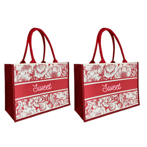 Bolso de Hombro de Lona de Yute Ecológico Hecho a Mano con Correa Ajustable - Product Image 2