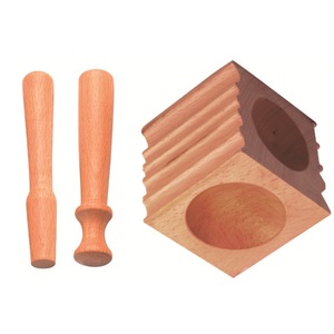 Bloc de façonnage et de bombage en bois avec rainures concaves demi-rondes, rectangulaires, triangulaires et rondes pour la fabrication de bijoux - Product Image 1