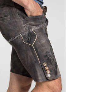 Costume d'Oktoberfest pour homme en cuir de vachette suédé, Lederhosen bavarois, pour festival de la bière allemande, fête cosplay masculine - Product Image 4