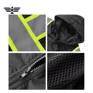 High Visibility Flame-Retardant Reflective Safety Waterproof Cotton Silk Screen Printed Seamless Fusing <b>Rain</b> <b>Jacket</b> Workwear - Product Image 4