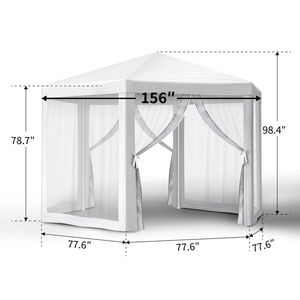 Carpa para Bodas y Fiestas de 13x13 Pies con Diseño de Malla para Mejor Circulación de Aire y Protección Solar - Product Image 6