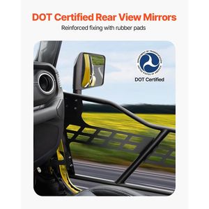 2018-2024 JEEP Wrangler JL 2020-2024 JEEP Gladiator JT JEEP Tube JT ประตูรถล่าสัตว์สไตล์4ประตูจุดได้รับการรับรองมุมมองด้านหลังอื่นๆ - Product Image 3