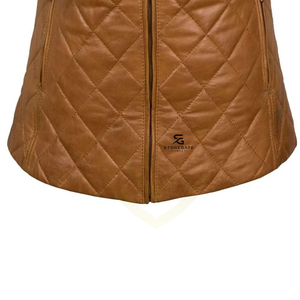 Winter Collection Over Size Women <b>Leather</b> <b>Vest</b> With 100% Polyester Lining for Fashion Wear With Custom Designs Style and Tags - Product Image 4