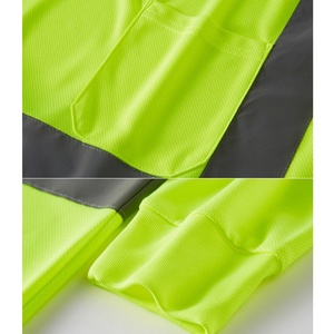 Camisa de Uniforme de Seguridad de Alta Visibilidad con Cinta Reflectante para Actividades de Trabajo al Aire Libre - Product Image 5