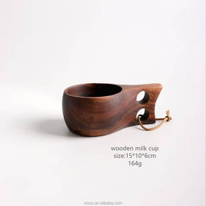 Tazas de Leche Creativas de Madera de Acacia, Venta al por Mayor para Exteriores, Nuevo Diseño 2025, Estilo Americano, Taza Portátil Ecológica Multiusos - Product Image 3