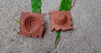 Lampes à huile en terre cuite naturelle, faites à la main, en argile rouge, en forme de pot, remplies de cire, pour le festival Diwali et les rituels