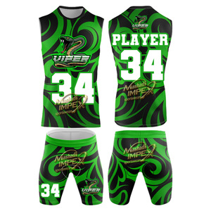 Uniformes de Fútbol Americano sin Mangas con Tecnología de Sublimación Vibrante, Personalizados, Transpirables, de Secado Rápido y Antibacterianos, Conjunto de Entrenamiento 7v7 - Product Image 4