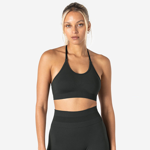 Ensemble de sport 1 pièce pour femme, nouveau design, personnalisé OEM, vente en gros, confortable, respirant, soutien-gorge de sport sans armatures à bonnets triangulaires - Product Image 2