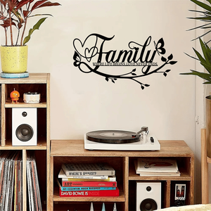 CIFbuy Elegante Insegna Decorativa 'Happy Home' con Scritta Vintage Floreale, Targa da Parete in Stile Rustico per Soggiorno, Camera da Letto, Ingresso, Bar - Product Image 5