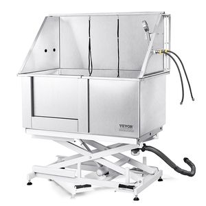 Professional Stainless Steel <b>Dog</b> Grooming Tub 50\" Pet <b>Dog</b> <b>Bathing</b> Station Electric Height Adjustment Faucet Soap Box Grooming - Product Image 1