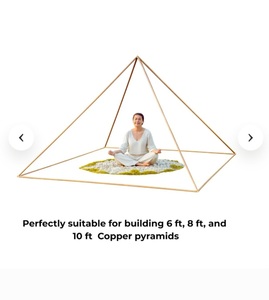 Kit de Pyramide en Laiton pour Guérison Énergétique, Angle de Pente 51/51, Écologique, Connecteurs d'Amour, Méditation, Diamètre 18mm, avec Tube de 15.875mm - Product Image 6