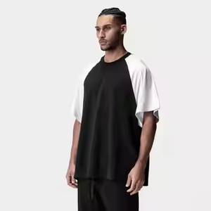 T-shirt oversize pour homme en coton, couleur unie, manches courtes, séchage rapide, respirant, col rond, personnalisable sur le devant, pour adulte - Product Image 5