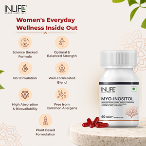 Cápsulas de Mioinositol 1000mg con Shatavari, Lodhra, Ashoka, Canela, Ácido Fólico y Zinc, 60 Unidades, Bienestar Diario para Mujeres - Product Image 2