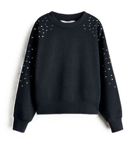 Sweat-shirt en molleton de coton personnalisé pour enfants, pull uni à col rond pour bébés garçons et filles, sweat-shirts d'hiver - Product Image 1