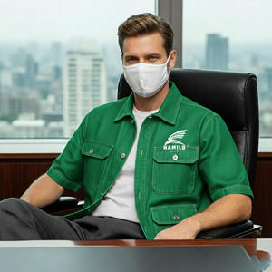 เสื้อแจ็คเก็ตเดนิมสีกรมท่าสไตล์ลำลองสำหรับผู้ชายรุ่น Tending 2025  เสื้อเชิ้ตเดนิมแฟชั่นทันสมัย ผลิตโดยผู้ผลิตแฟชั่นจากปากีสถาน - Product Image 2