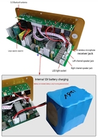 SZM D400-II 2.0CH ARAÇ AMPLİFİKATÖRÜ Alüminyum Alaşımlı Güç Amplifikatör Kartı TWS Çift Mikrofon USB TF Girişli Uzaktan Kumandalı 12V Akülü