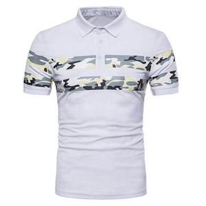 Polo à manches courtes pour homme, bleu marine, coton piqué, respirant, décontracté, couleur unie, tricoté, boutonné devant, coupe classique - Product Image 4