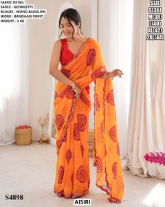 Sari de Diseño Saffron Flame - Product Image 1