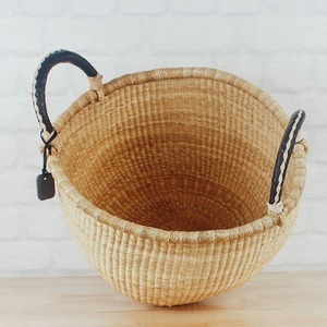 <b>Baskets</b> Round Two Handle Natural Palette Handmade <b>Storage</b> <b>Basket</b> Wholesale eco-friendly Made in Vietnam - Product Image 2
