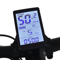 Speedometer M6H 24v-60v, Kit komputer mode PAS tahan air pemasangan kode kesalahan untuk proyek Ebike DIY berkabel tampilan LCD elektronik