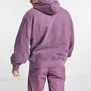 Al por mayor, Conjunto de chándal de algodón unisex de talla grande para invierno, con logotipo privado personalizado, lavado a la piedra, jogger oversize 100% algodón - Product Image 5