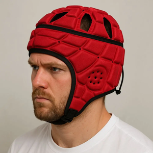 Casco de Fútbol con Esponja Protectora, Anticolisión, Transpirable, Casco de Portero, Protector de Cabeza, Protector de Cabeza para Esquí - Product Image 1