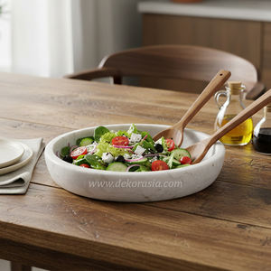 Bol de service en marbre naturel fait main, écologique, de luxe, pour les fêtes et la décoration de la maison, bol de service durable pour les aliments - Product Image 3