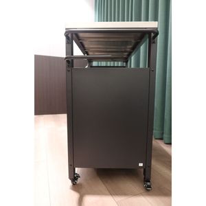 Carrello Barbecue a Due Porte per Esterni con Mobili da Patio, Bar Mobile e Gancio Portaoggetti per BBQ Inclusi - Product Image 6