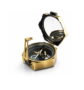 <b>Antique</b> Surveyor <b>Compass</b> with Sighting Arm and Mirror Navigation <b>Compass</b> Professional Land Survey <b>Compass</b> Explorer Instrument - Product Image 1