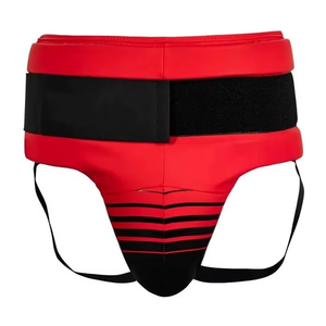 Protège-entrejambe en néoprène pour homme, rouge et noir, fermeture auto-agrippante, équipement de protection sportive réglable pour adultes CARE MASTER - Product Image 1
