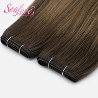 Extensions de cheveux russes bruts en trame machine, mèches ombrées, tissage fluide, sans nœuds, cuticules alignées