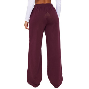 Pantalones Deportivos Holgados Personalizados para Mujer, Cintura Alta, Pierna Recta, Frente Plano, Casuales, Antiarrugas, Antiestáticos, para Entrenamientos de Invierno - Product Image 4