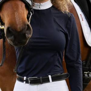 Chemise à manches longues pour femmes, col rond, très vendue, extensible dans quatre directions, confortable, de haute qualité, pour l'équitation - Product Image 5