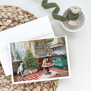 Bouledogue Français Noël Fantaisiste A7 Cartes de Note Pack de 8 Cartes Vierges avec Enveloppes 5x7 Cartes de Voeux de Taille - Product Image 2