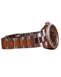 Reloj de Acero Inoxidable con Corte Redondo de Moissanita para Mujer, para Bodas y Fiestas, Reloj de Diamantes con Esfera Verde para Venta de Exportación - Product Image 2