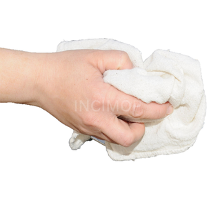 En gros, torchons de bar commerciaux en coton côtelé 16x19, super absorbants, blanchis, blancs, 32 oz, pour le nettoyage de cuisine, d'Inde. - Product Image 5