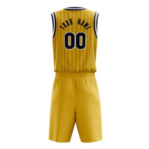 Nueva Llegada: Conjunto de Baloncesto (Camiseta y Pantalones Cortos) Premium para Equipos Deportivos, de Secado Rápido, Rendimiento Superior, Color Amarillo, Directo de Fábrica - Product Image 2