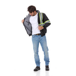 High Visibility Reflective Safety <b>Jacket</b> | Industrial Workwear <b>Jacket</b> for Construction & Road <b>Workers</b> Factory Manufacturer - Product Image 5