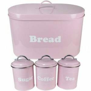 3Pcs Vintage Metal <b>Kitchen</b> Canister Set Cream Square Tea Coffee Sugar <b>Storage</b> Container Tin With Handle Food Grade Jar Canister - Product Image 2
