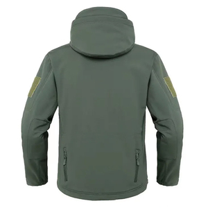 Veste softshell d'hiver pour homme, imperméable, pour sports de plein air, course à pied, avec capuche, matière toile respirante, fermeture éclair - Product Image 3