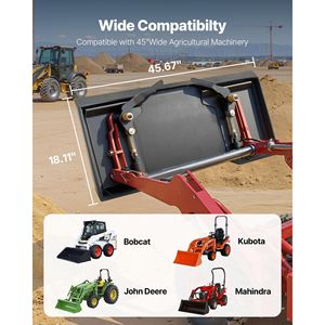 Piastra di Montaggio Universale a Sgancio Rapido 3/8 per Skid Steer, Facile da Fissare, Capacità di Carico 7000 libbre, Attacco per Macchine Edili Pesanti - Product Image 2