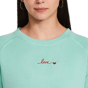 Sweat-shirt brodé pour femme, respirant, personnalisable, prix abordable, service OEM, 100% coton molletonné, col rond, uni, logo personnalisé - Product Image 6