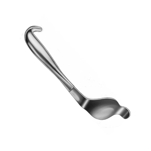 Élévateur chirurgical orthopédique à levier courbé en acier inoxydable, longueur 240 mm, pointe arrondie 9,12 mm, largeur de mâchoire 25 mm, 65 mm - Product Image 5